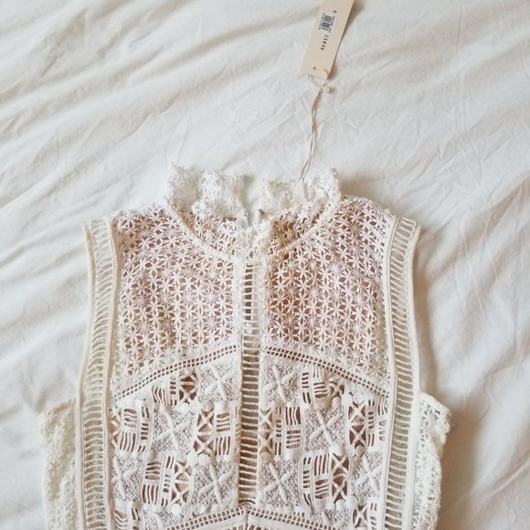 NWT Rebecca Taylor SLEEVELESS CROCHET LACE DRESS - Picture 5 of 9